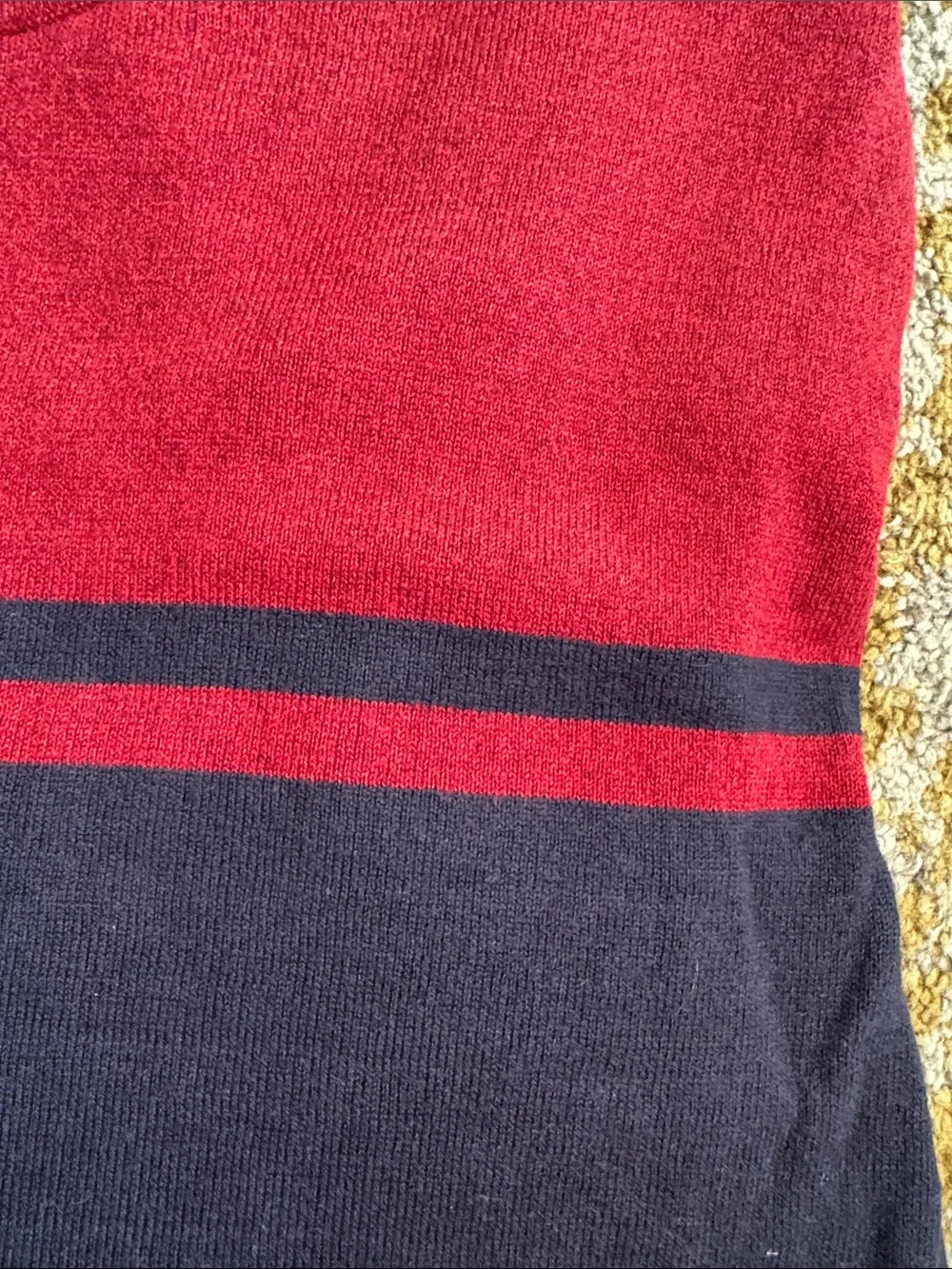 Banana Republic Men’s Crewneck Sweater in Red and Navy